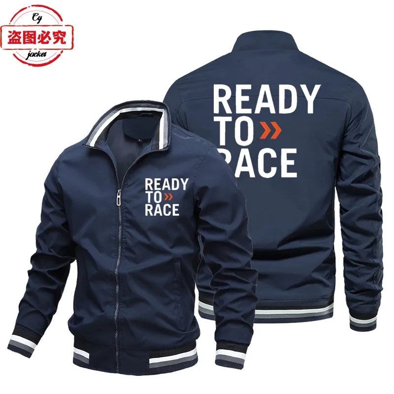 Ready To Race Printed Motocross Endurance Long Sleeve Men's Top Stand Up Collar Jacket