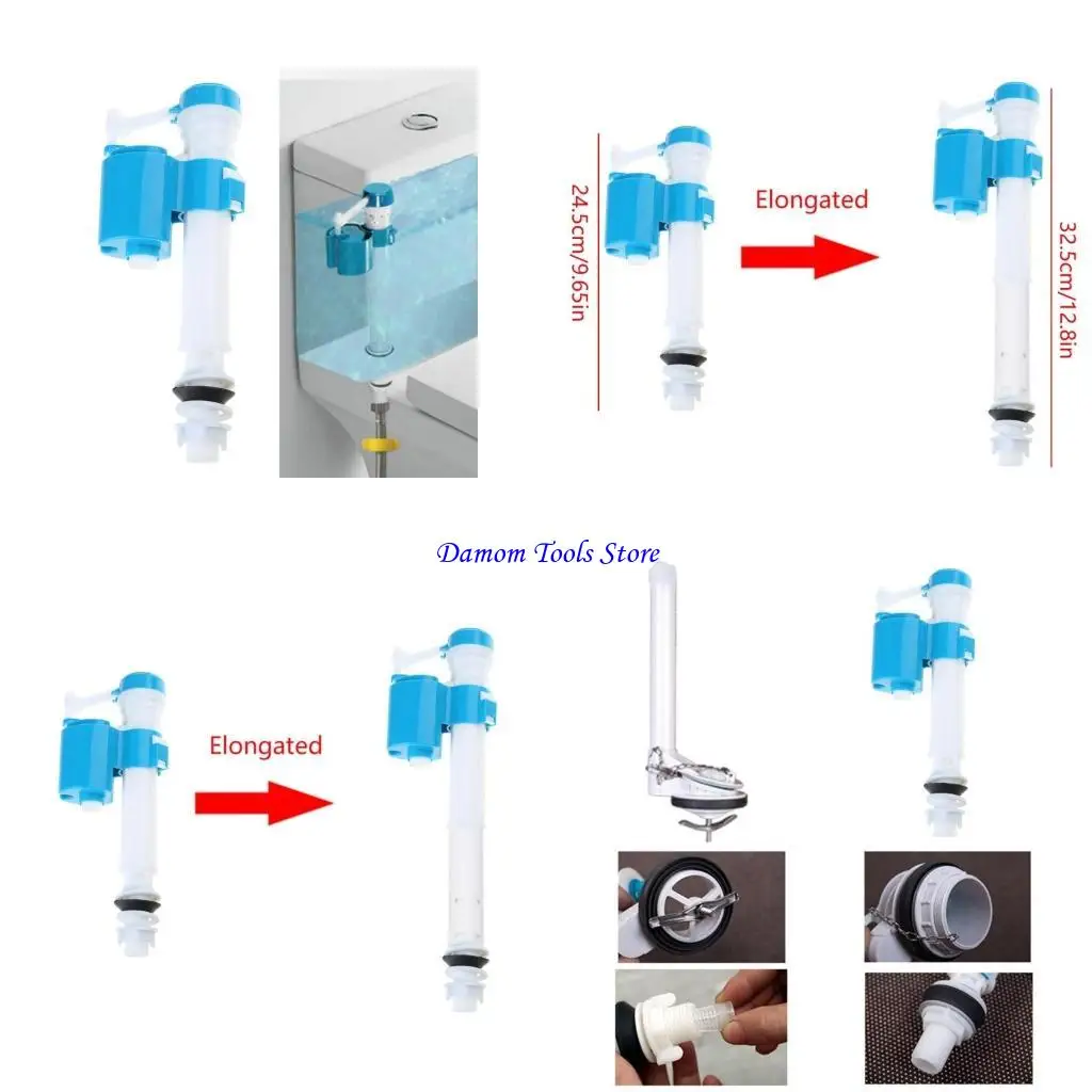 57BE Universal Toilet Water Inlet for Valve Toilet Fill for Valve Water for Tank Fill for Valve Repair Replacement Kits Toile