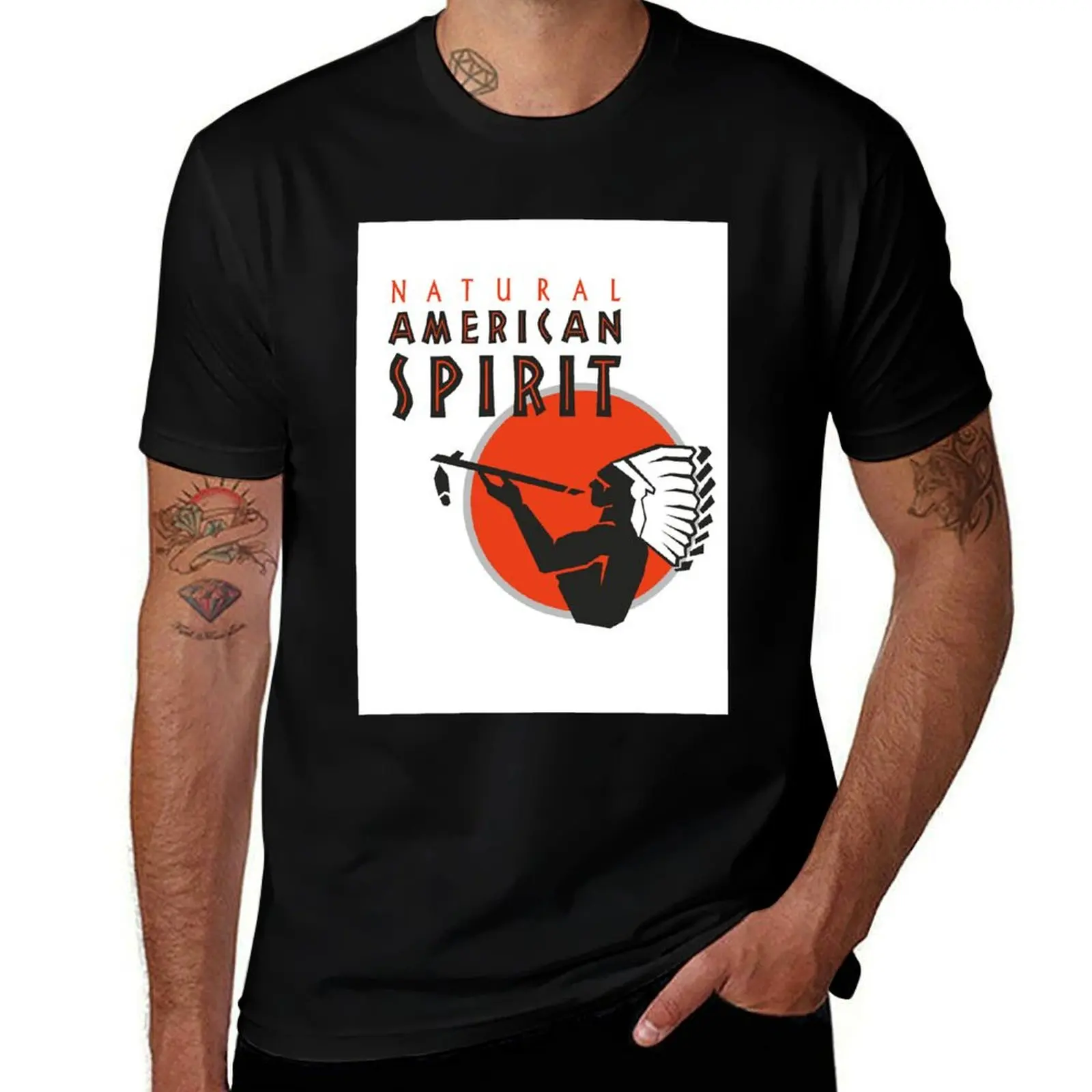 

American Spirits Cigarettes T-Shirt oversized graphic tee funny costumes summer shirt vintage graphic tee black t-shirts for men