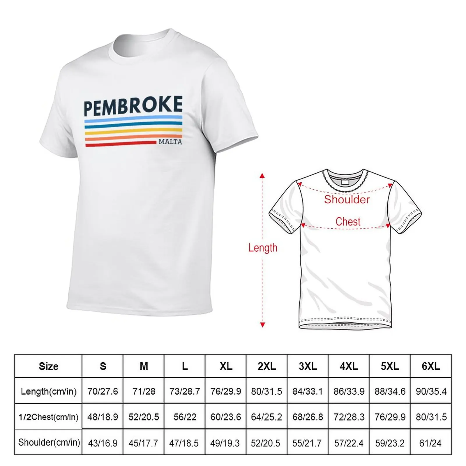 New Pembroke Malta T-Shirt boys t shirts custom t shirts design your own Anime t-shirt Aesthetic clothing mens vintage t shirts