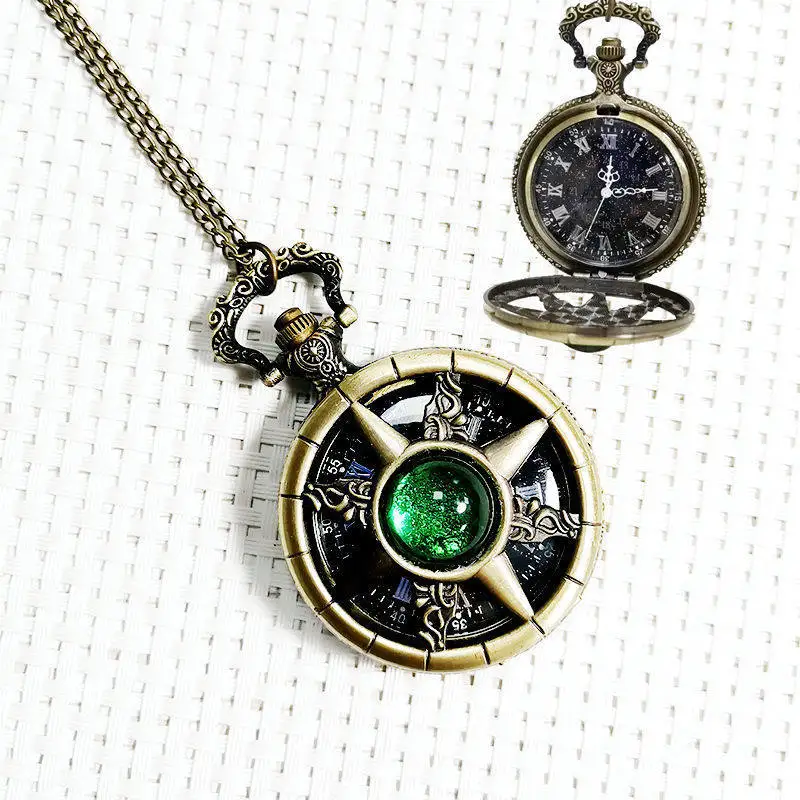 

Star pocket watch new literal rudder hollow retro flip necklace pendant watch