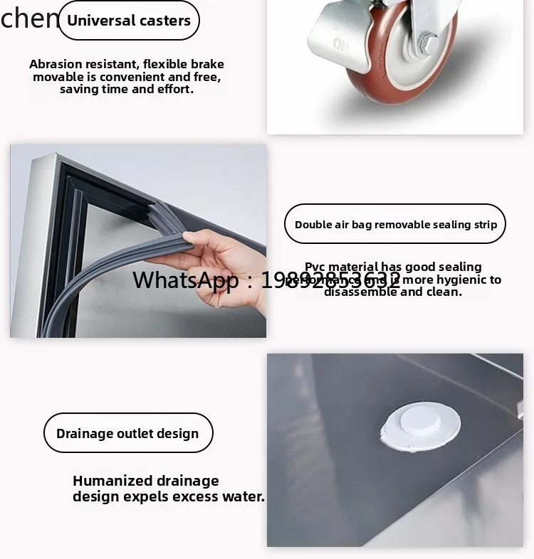 kitchen refrigerator refrigerated workbench freezer air-cooled frost-free insert baking console