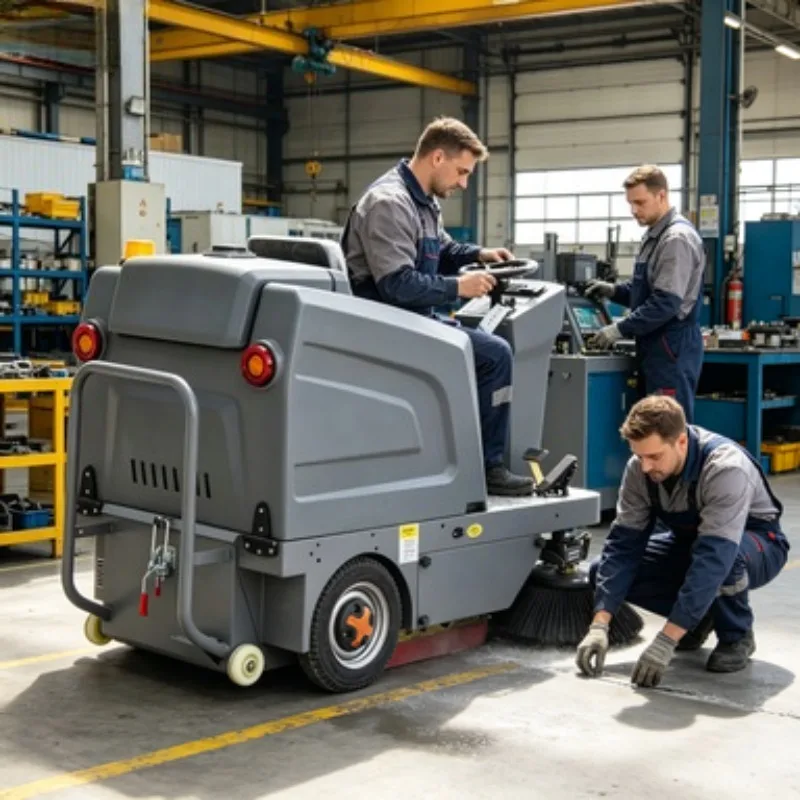 Commercial Avenue Floor Cleaning Machine Truck Four Wheel Sweeper Fully Closed Electric Automatic on Floor Sweeper Car