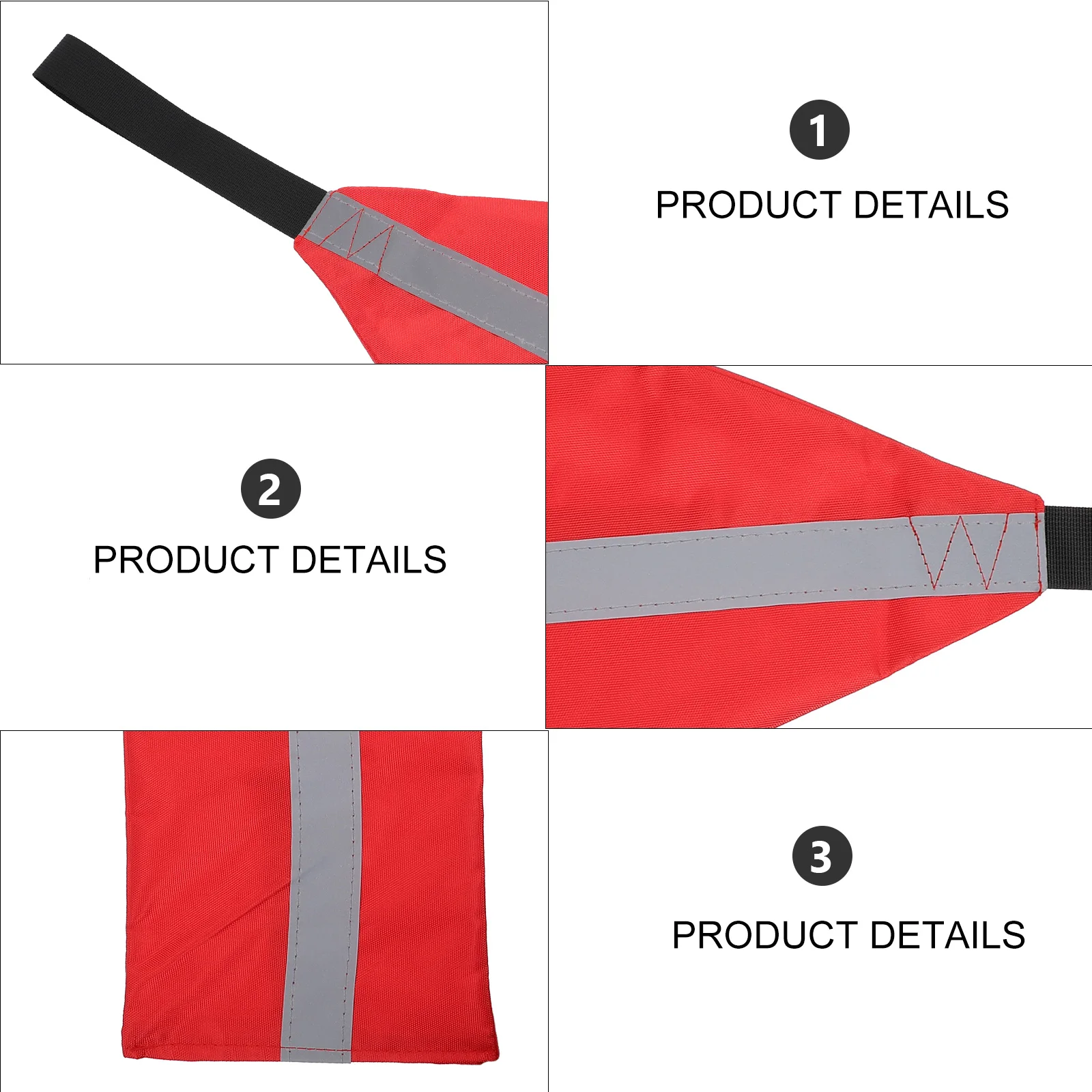 

Durable Red Oxford Cloth Kayak Safety Flag Large Volume Waterproof Canoe Warning Towing Flag Safe Material