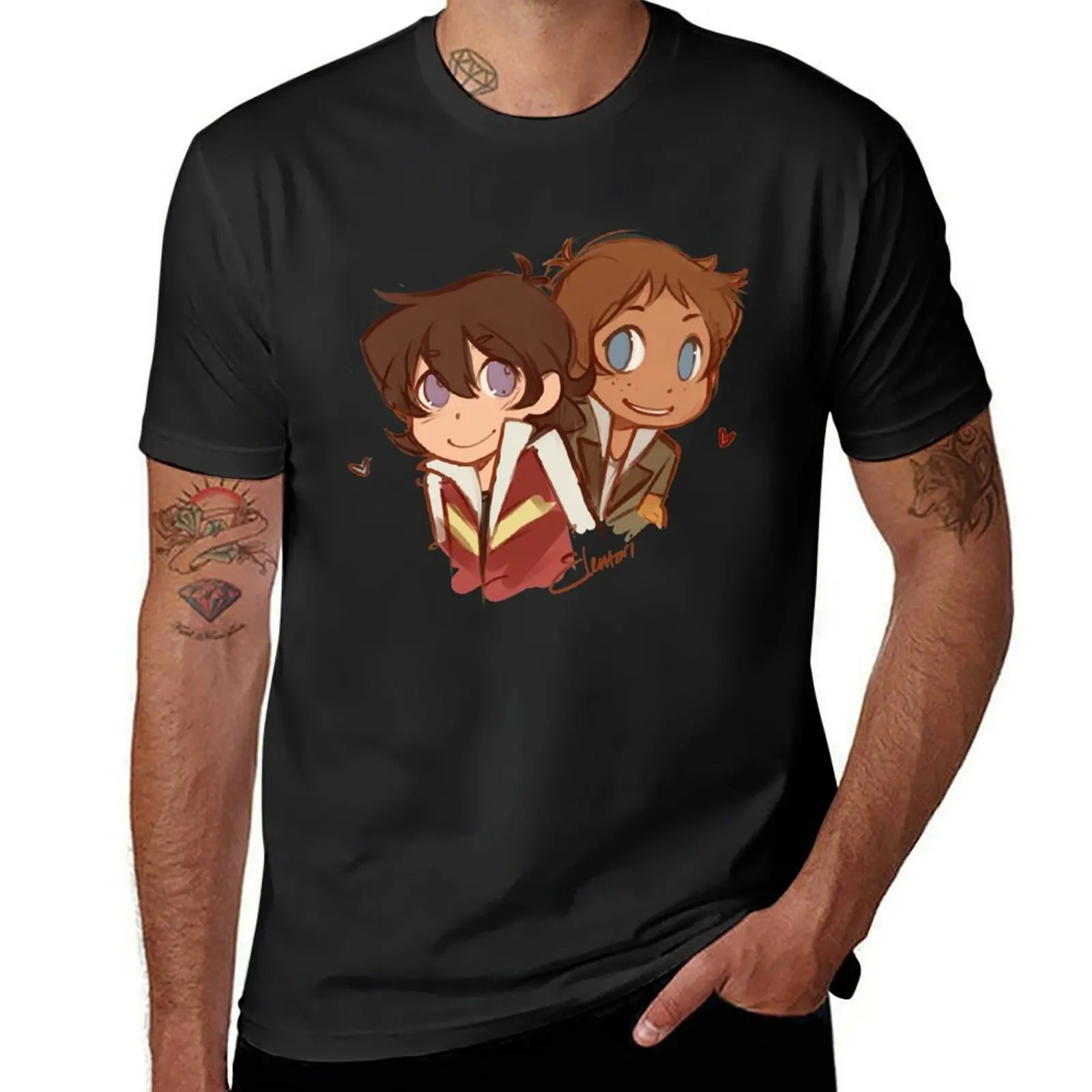 

Футболка Chibi Klance, винтажная одежда, летние топы, футболка с аниме, мешковатые рубашки, мужские рубашки, футболка с рисунком