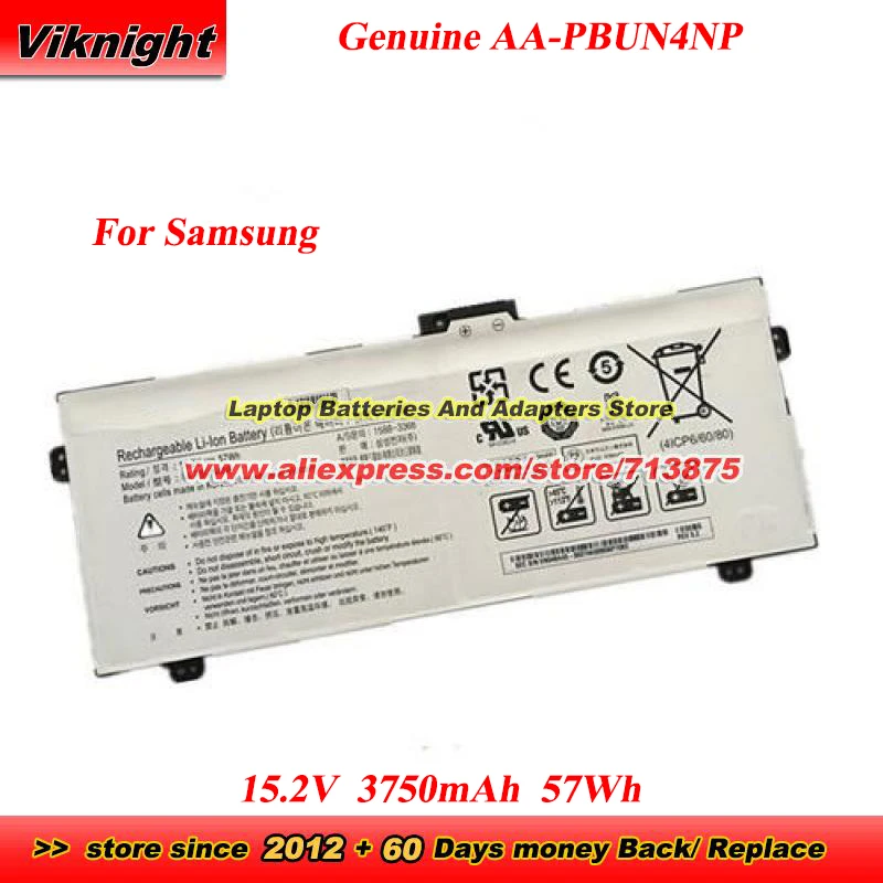 

Оригинальный аккумулятор AA-PBUN4NP 57 Втч для Samsung NP940Z5J NP940Z5L NP9300AA NP930QAA NP940Z5L-X01US NP940Z5L-X03US NP940Z5L-S03US