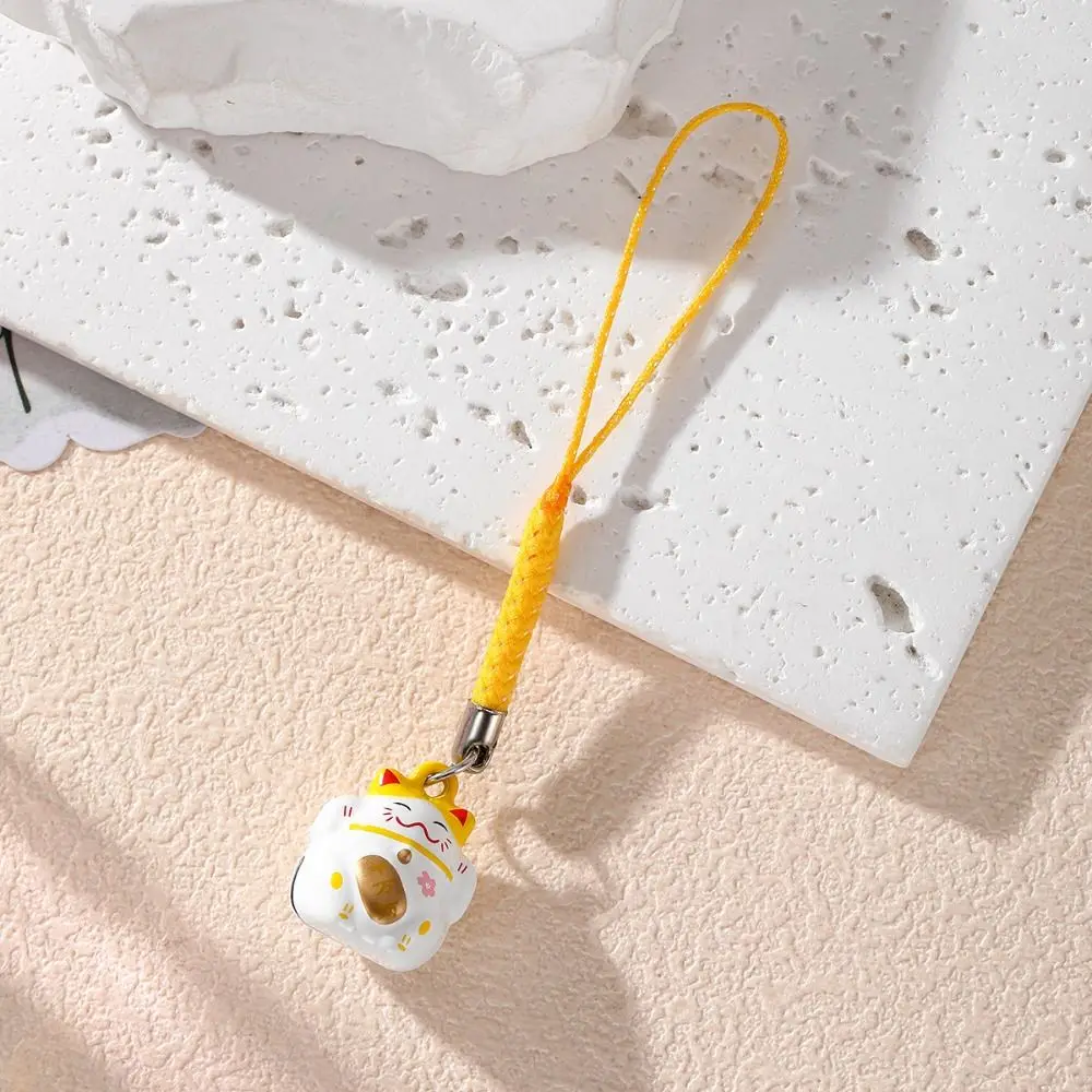 

Брелок-талисман «Счастливый кот» для телефона, короткий, в китайском стиле, «Манэки-нэко», с защитой от потери, для ключей