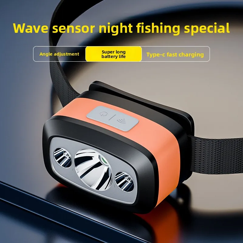 Rechargeable Headlamp Head Mounted Super Bright Strong Light Long Battery Life Lithium Flashlight for Fishing Miner Outdoor