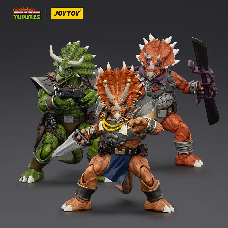 

Authentic stock JOYTOY Dark Source Ninja Turtles - Tesseranton Trio&Casey Jones 1:18 Full Mobile Model Play Doll