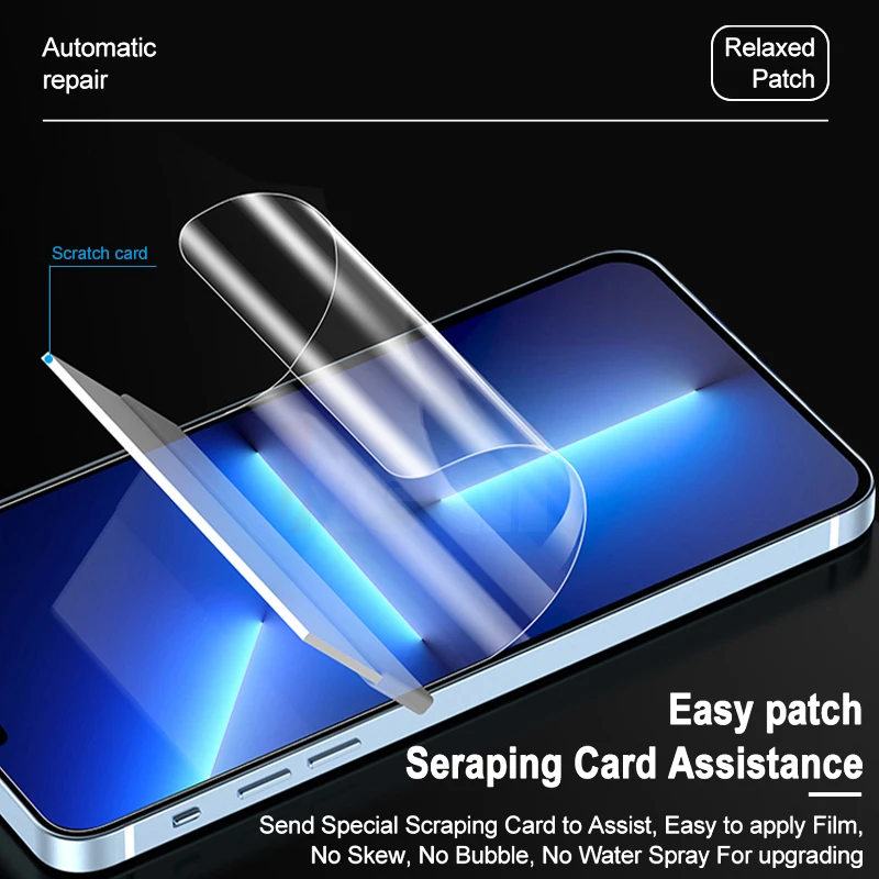 WANZP 3Pcs Screen Protector For Apple iPhone 15 14 12 11 13 Pro Max Hydrogel Film 13 12 Mini X XR XS 8 7 6S 14 15 SE Accessories