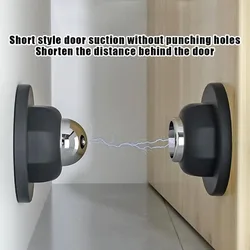 1pc Magnetic Door Stopper Holder Free-punch Anti Collision Doorstop Door Suction Household Hardware Accessories