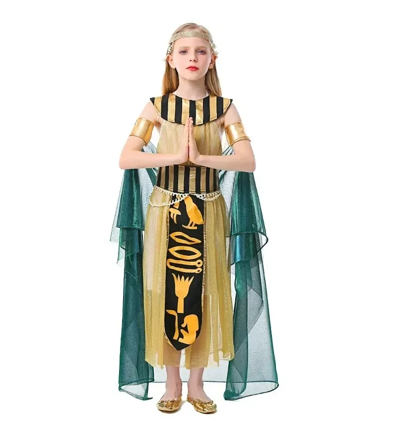 

Kids Children Ancient Egypt Pharaoh Cleopatra Princess Costumes for Kids Halloween Party Purim Party Mardi Gras Fancy Dress