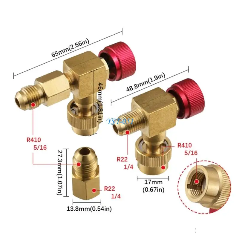 E15A Brass Refrigerants Control Valves Reinforced Sealing For Air Conditioning Repair