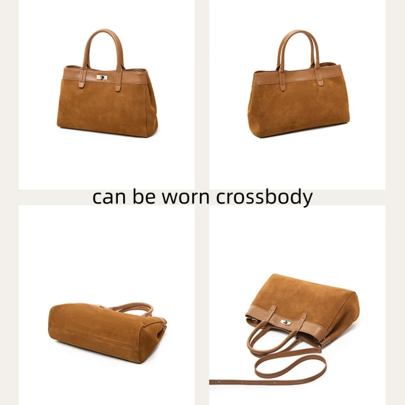 YANATARI Wholesale Genuine Leather Large Capacity Minimalist Tote Bag Women Leather Luxury Crossbody Bag Handbag Shoulder Bag