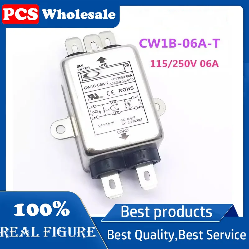 Taiwan Original einphasiger AC 110/250V Netzfilter CW1B-06A-T