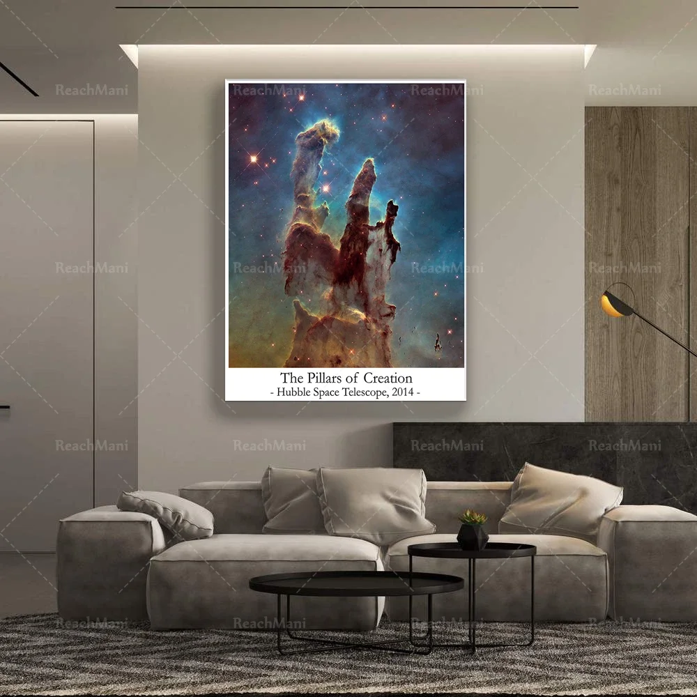 

Space Nebula Print The Pillars of Creation Serpens Constellation