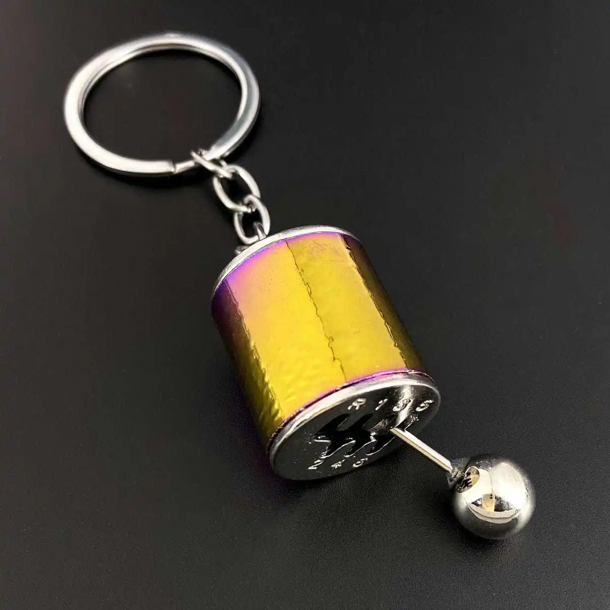 Kreativer Auto-Stil Getriebe-Anhänger Schlüsselanhänger Mini-Turbolader Schlüsselring Schaltknauf Metall-Modifikation Geschenk – Detail 9