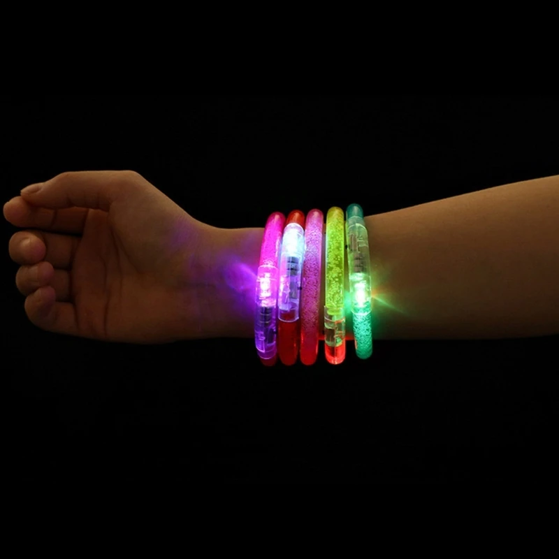 20 pièces Bracelets lumineux LED bâtons lumineux fête Bracelets clignotants bracelets LED plier lumières