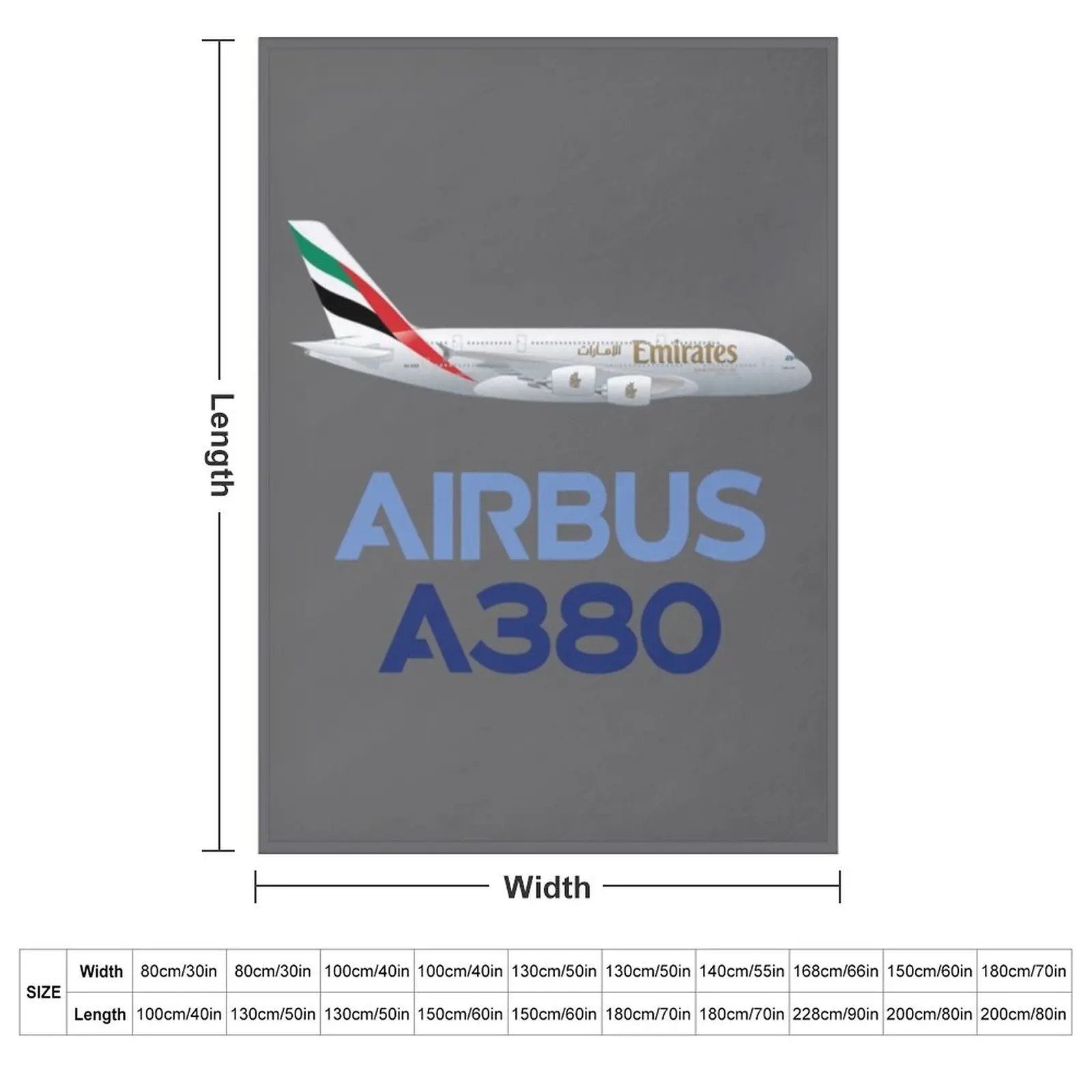 Airbus A380 airplane Throw Blanket Polar Blankets For Baby Blankets