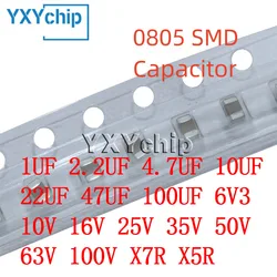20PCS 0805 2012 SMD Capacitor 1UF 2.2UF 4.7UF 10UF 22UF 47UF 100UF 6V3 10V 16V 25V 35V 50V 63V 100V X7R X5R K=±10% M=±20%