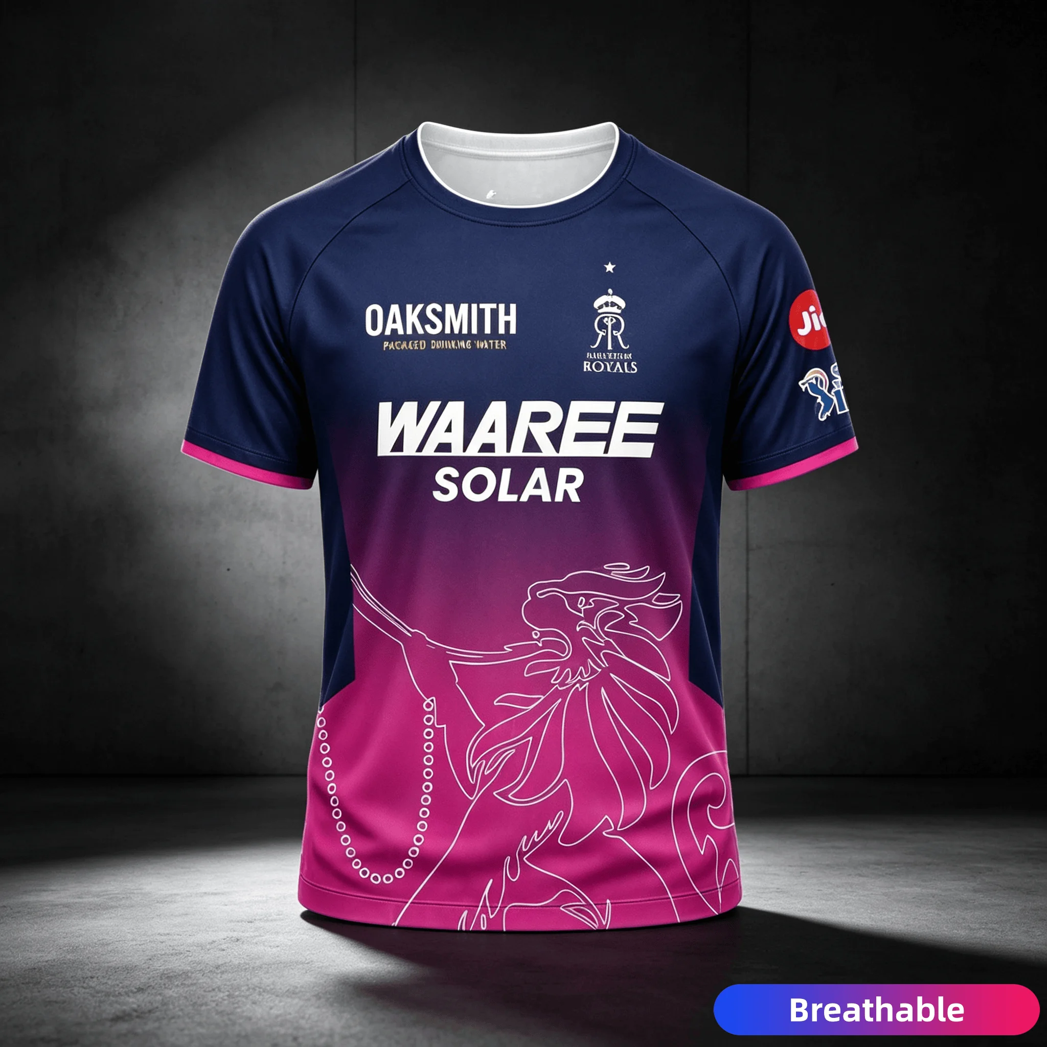 2026 Neues IPL Rajasthan Royals Cricket-Team Trikot Indisches Freizeit-Sporttrikot mit 3D-Druck für Familien-Fans Cricket-Trikot Mode – Detail 1
