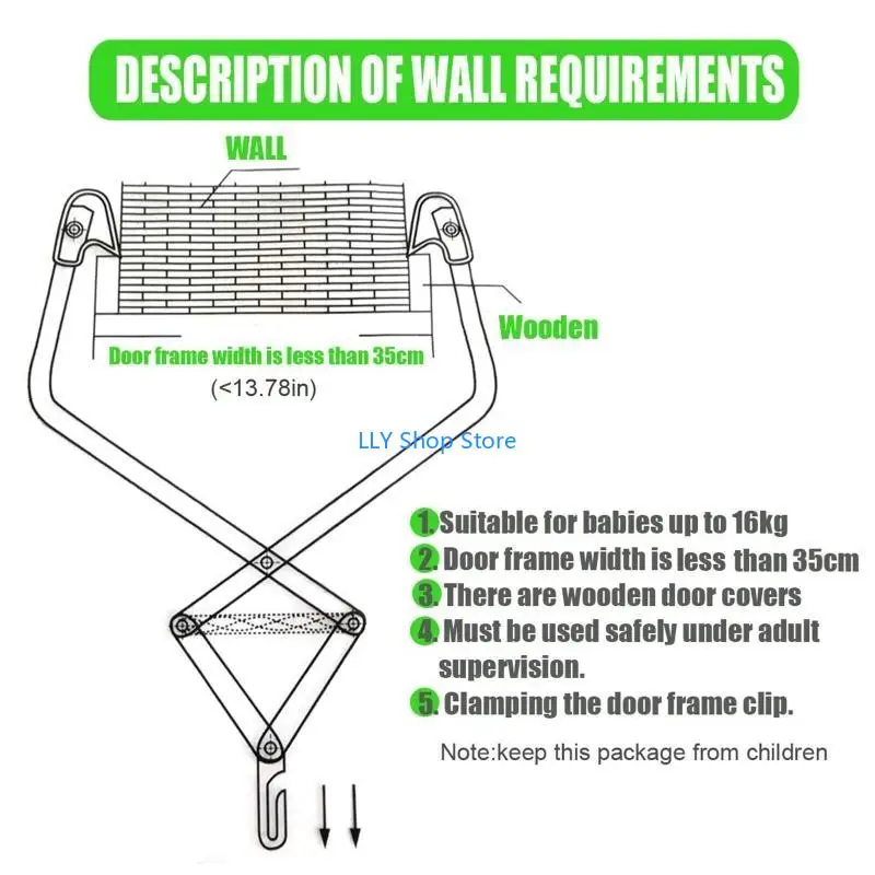 T8UD الرضع المدخل الطائر قابل للتعديل لحقيبة مقعد الطفل باب سوينغ الطائر أرجوحة القفز كرسي التمارين
