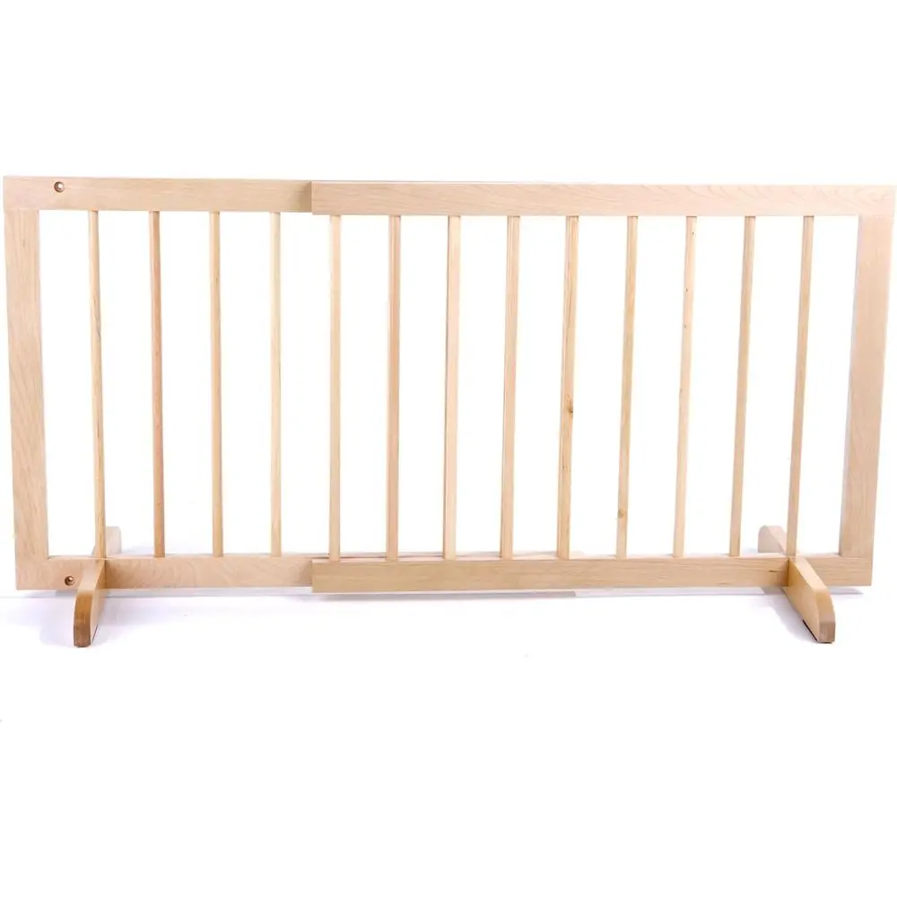 

Регулируемая деревянная перегородка для собак - высота 20 дюймов, ширина 28-51 дюйм, натуральное покрытие