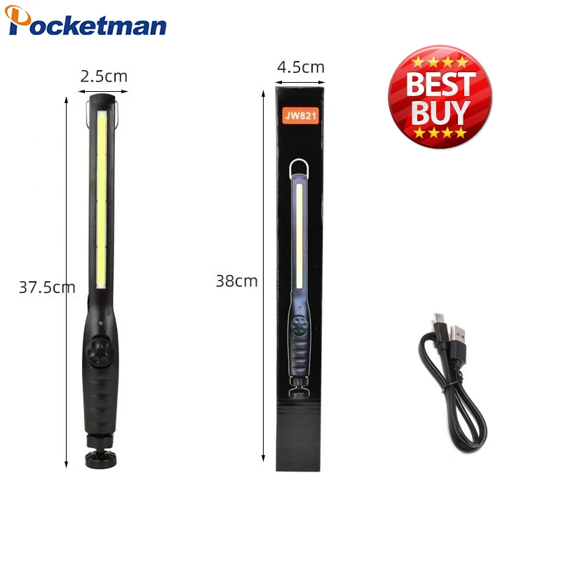 

Portable COB LED Work Light USB Rechargeable Auto Repair Lights Folding Magnet Emergency Flashlight Maintenance Lamp Torch
