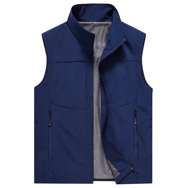 Autumn Men Waistcoat Outdoor Leisure Camping Hiking Vest Young Middle-aged Photography Fishing Casual Vest Jacket Men Clothing