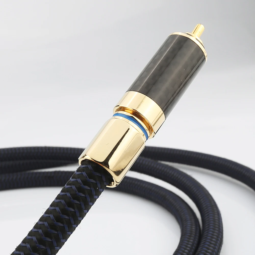 4 Miếng OEM Chất Lượng Cao Mạ Vàng Sợi Carbon RCA Đầu Cắm Vít Khóa RCA Cắm Âm Thanh