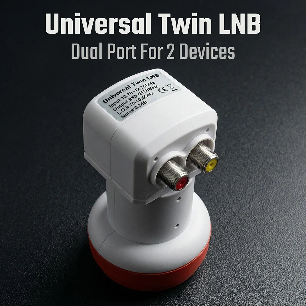 20PCS Universal Twin Dual LNB Linear Converter Full HD KU-BAND Digital LNB Satellite TV Receiver 9,75/10,6 KU LNB Wholesale