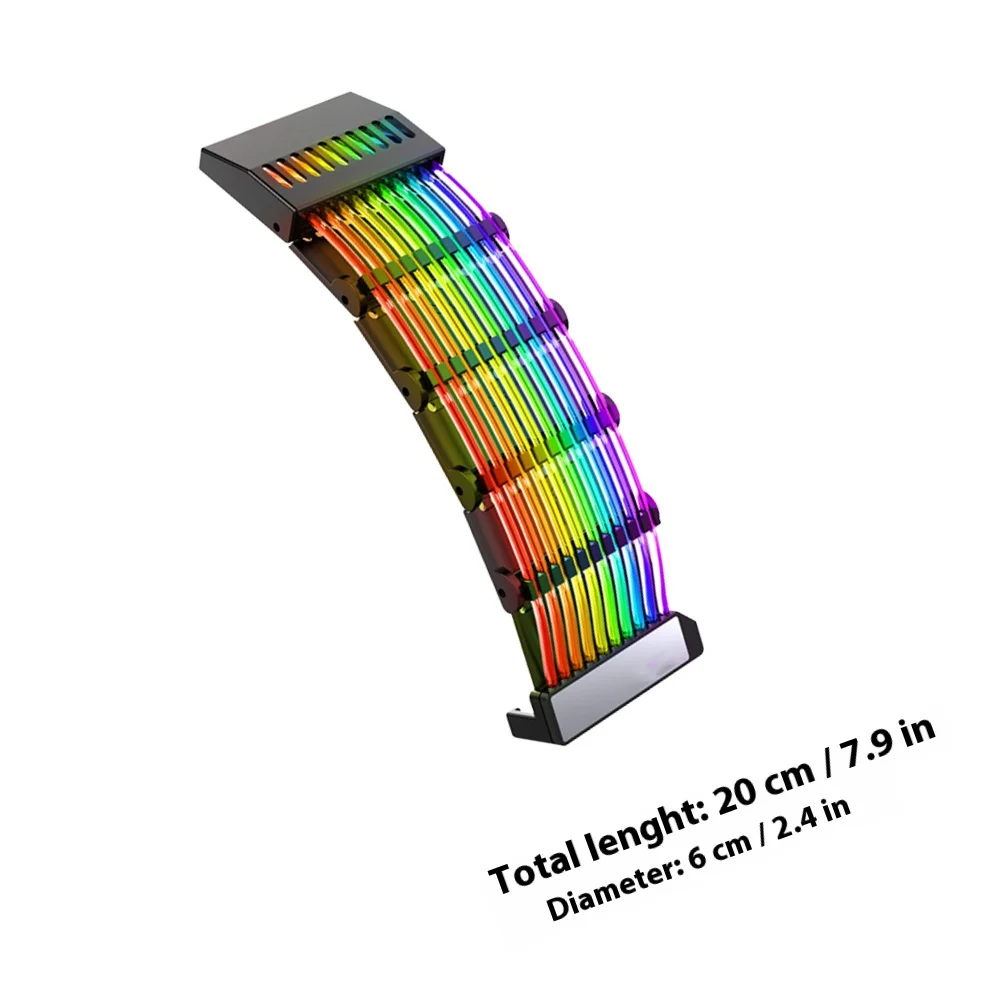 3Pin Argb تمديد كابل كابل Rgb ل 5 فولت عنونة قطاع مزامنة Atx Matx حالات مع محول التيار الكهربائي الكمبيوتر