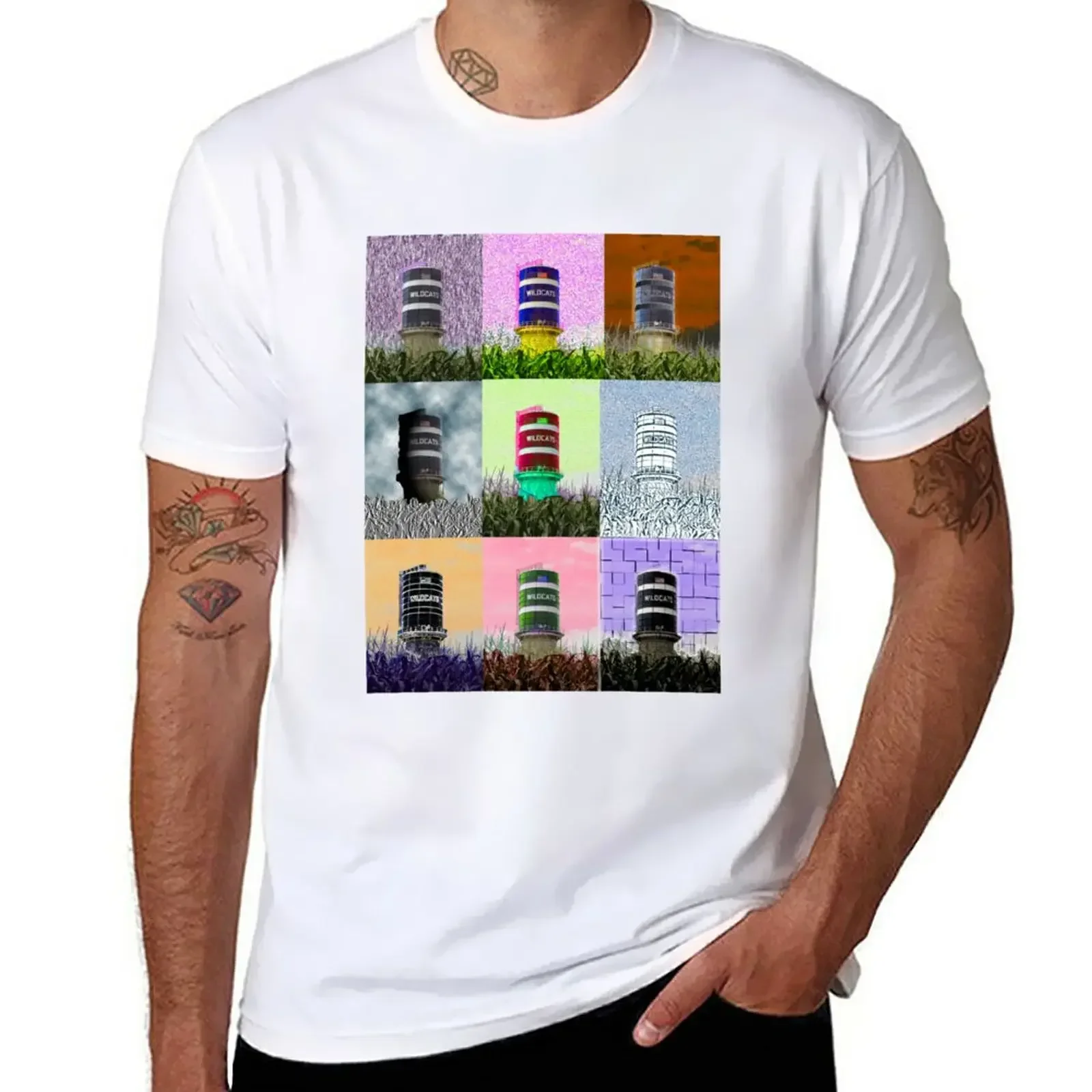 Wildcats water tower T-Shirt quick-drying vintage sublime mens plain t shirts