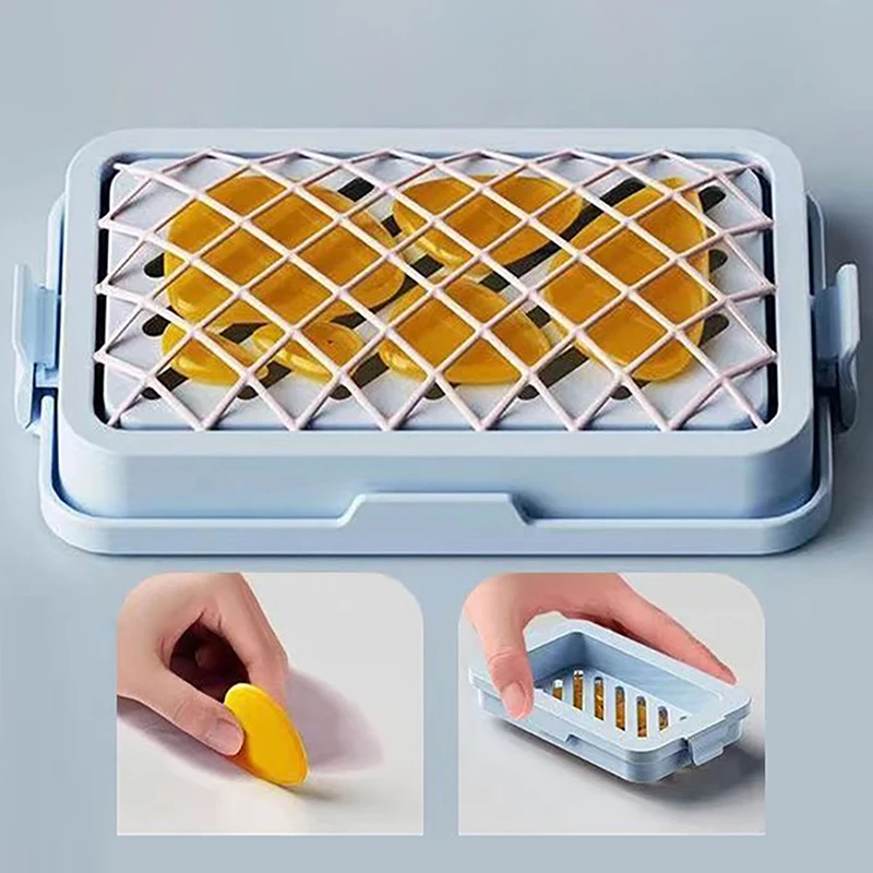Portasapone portasapone in rete portasapone a doppio strato con rete elastica per bagno, cucina, portasapone per schiuma
