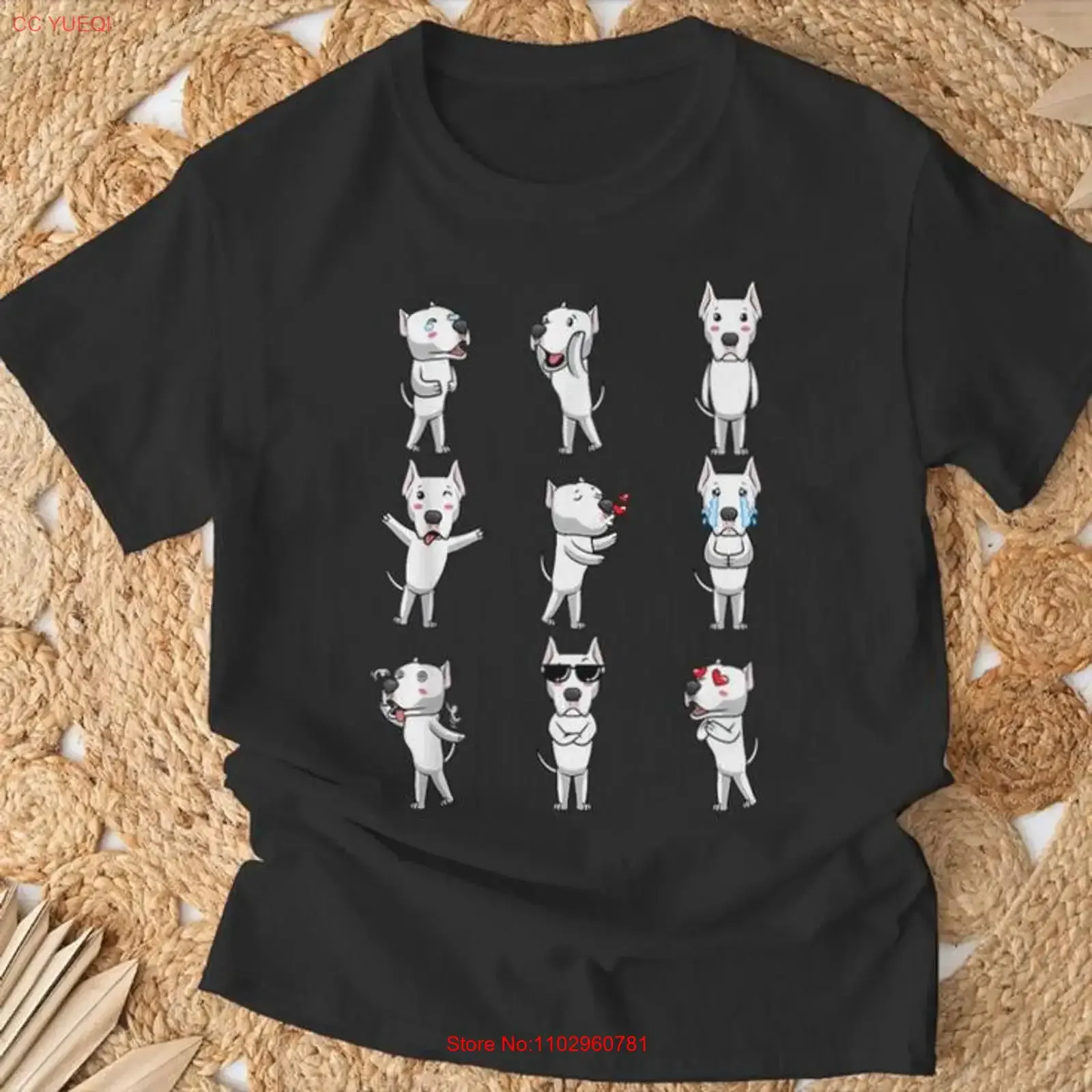 Camiseta con dibujos de perros Dogo Argentino, vintage, lavada, versátil, transpirable, ligeramente elegante, para uso diario, informal, unisex