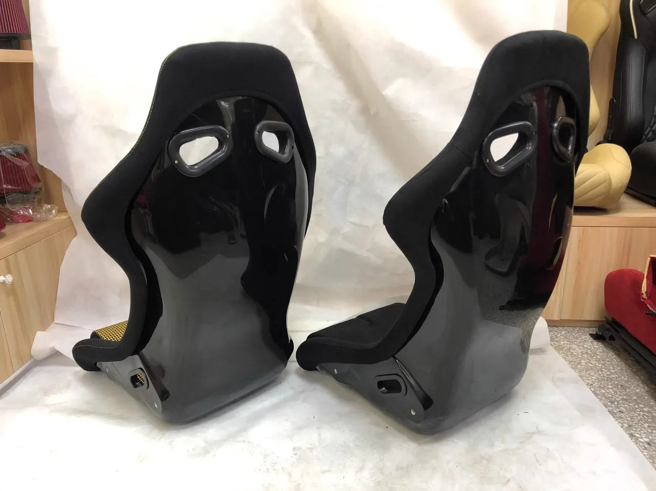 1pc MUGEN RECA Racing Bucket Seat FRP Fiberglass Back H-Cloth Pad Universal