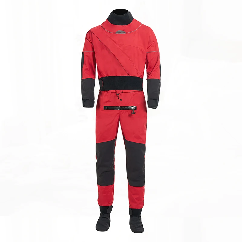 Men's Kayaking Breathable Dry Suit Surfing Fly Fishing Three-Layer Waterproof Fabric Neoprene Cuffs And Neckline Drysuit