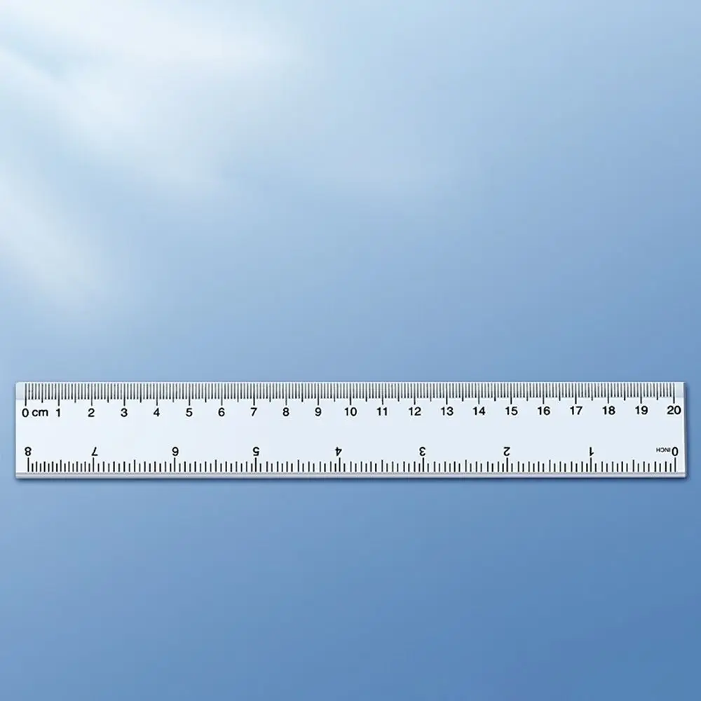 Desk Accessories 15cm 20cm 30cm 40cm Straight Ruler Multifunction Plastic Measuring Ruler Transparent Drawing Ruler Office