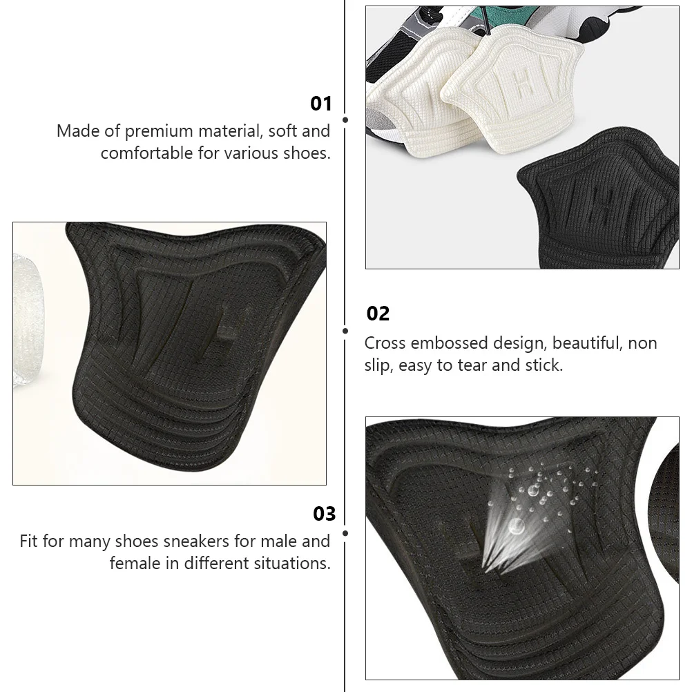 2 قطعة منصات كعب المضادة للاحتكاك إدراج حذاء مريح للأحذية الرياضية عبر تنقش عدم الانزلاق حامي القدمين كعب واقي