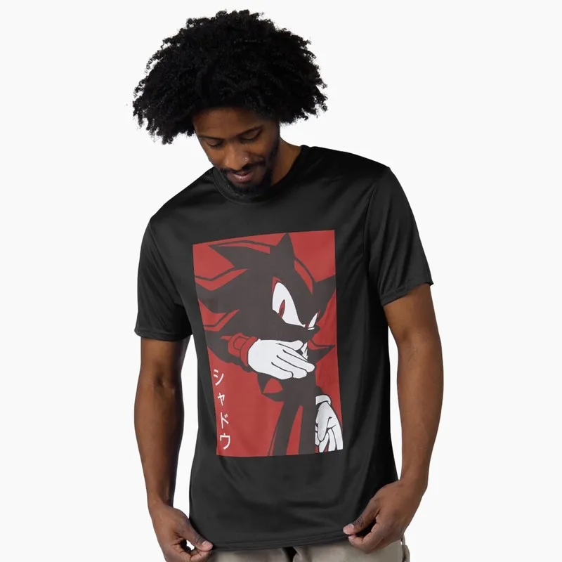 90s Cartoon Series Cute Normal Black Shadow Hedgeho Gift t shirt 0603 Vintage Racing Anime Graphic Tee Y2K clothes US Size S-6XL