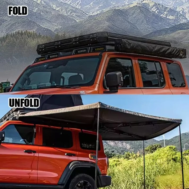 Car Rooftop 270 Degree Waterproof Outdoor Camping Tent 270° Side Awning for SUV Vehicles