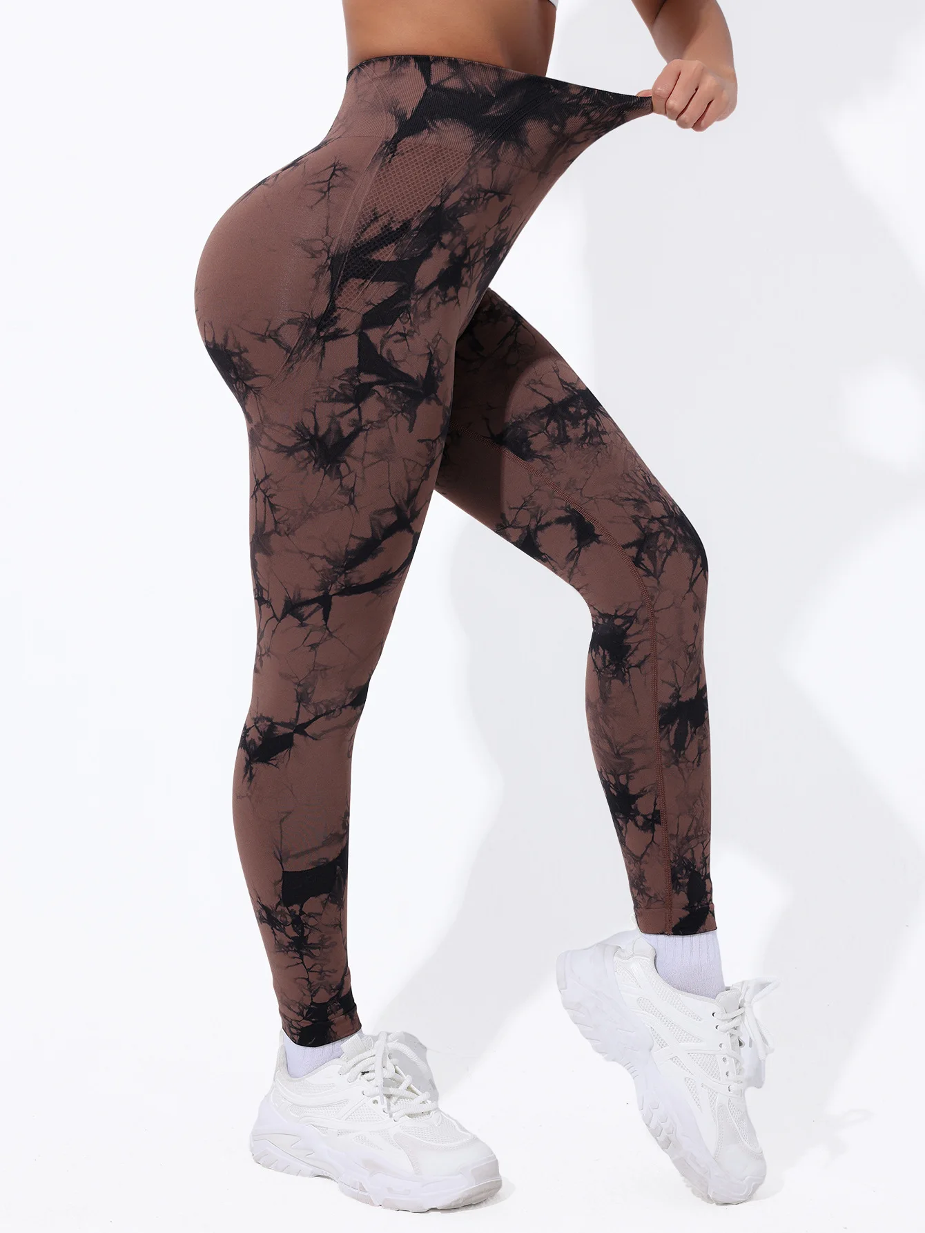 Pantalones de Yoga Tie Dye, mallas deportivas para mujer, mallas Push Up de cintura alta sin costuras para mujer, mallas de entrenamiento para Fitness, ropa de gimnasio
