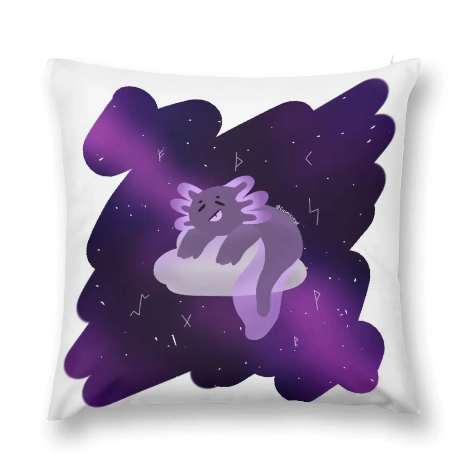 

Space Axolotl Throw Pillow Pillowcases Bed Cushions Pillow Cases Decorative bed pillows pillow