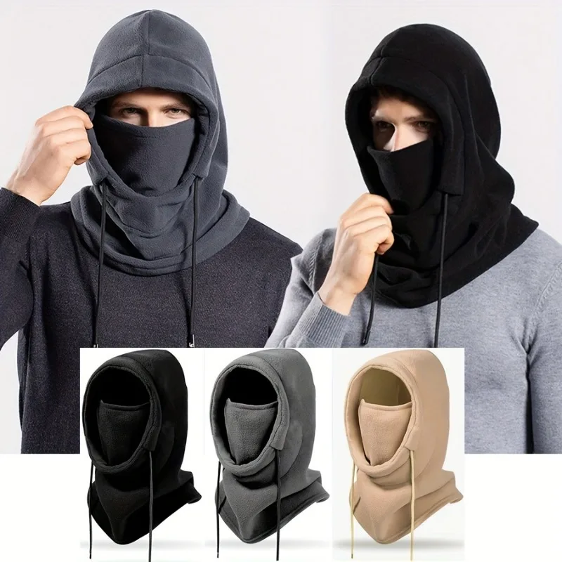 Winter Thermal Neck Warmer Outdoor Fleece Balaclava Scarf Skiing Face Mask Snood Hood Hat Windproof Keep Warm Cycling Cap New