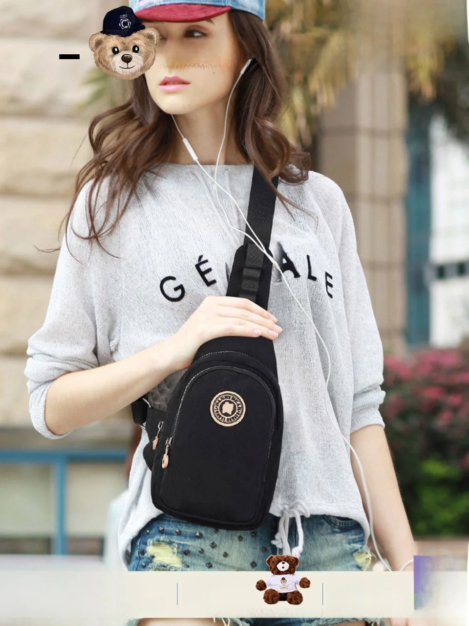 danny-bear-large-nylon-crossbody-chest-bag-women's-travel-hiking-bag-casual-sle-zipper-closure-soft-fabric-vertical-square