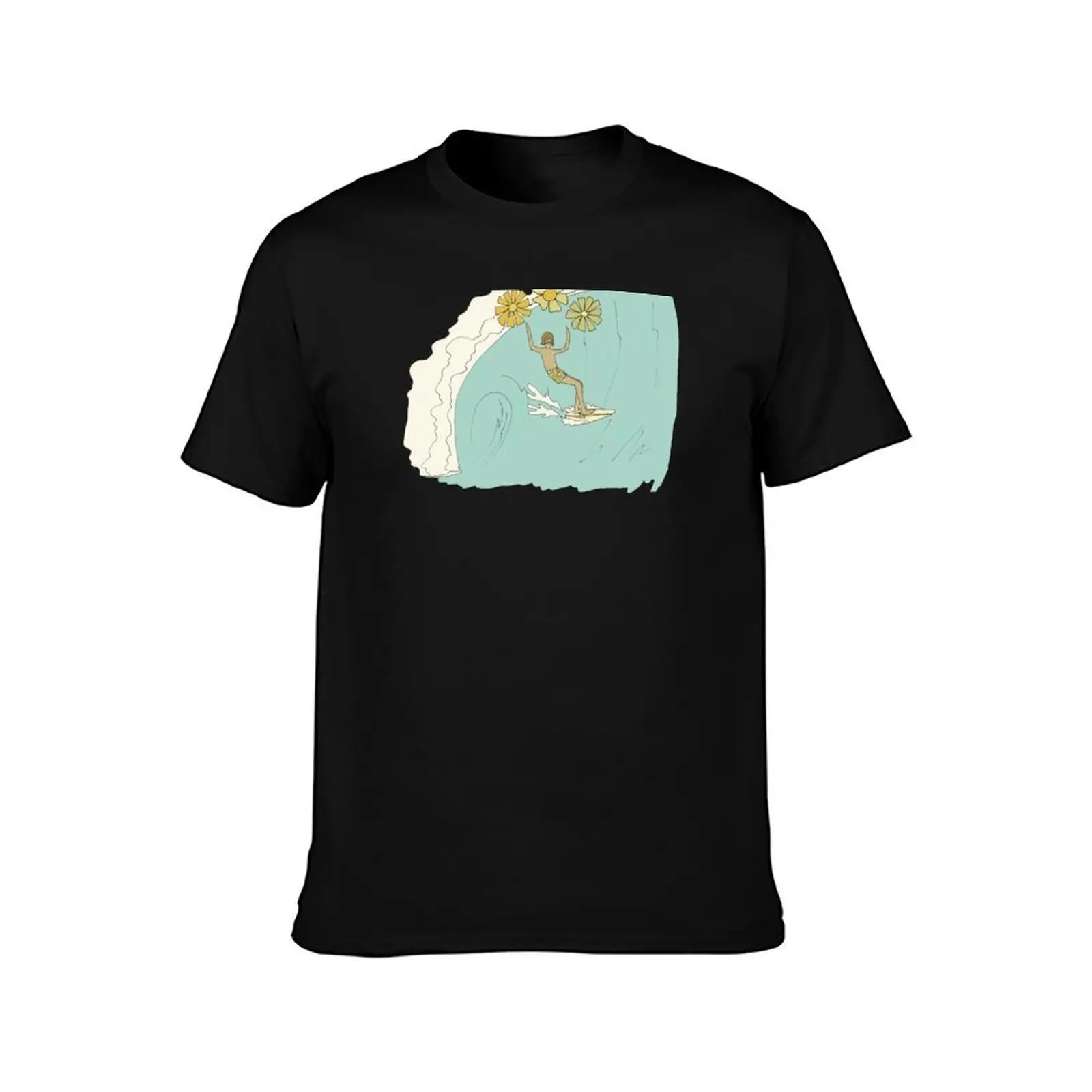 gerry lopez inspired pipeline single fin master retro surf art by surfy birdy T-Shirt, Summer Casual Cotton Tee, 100% Cotton