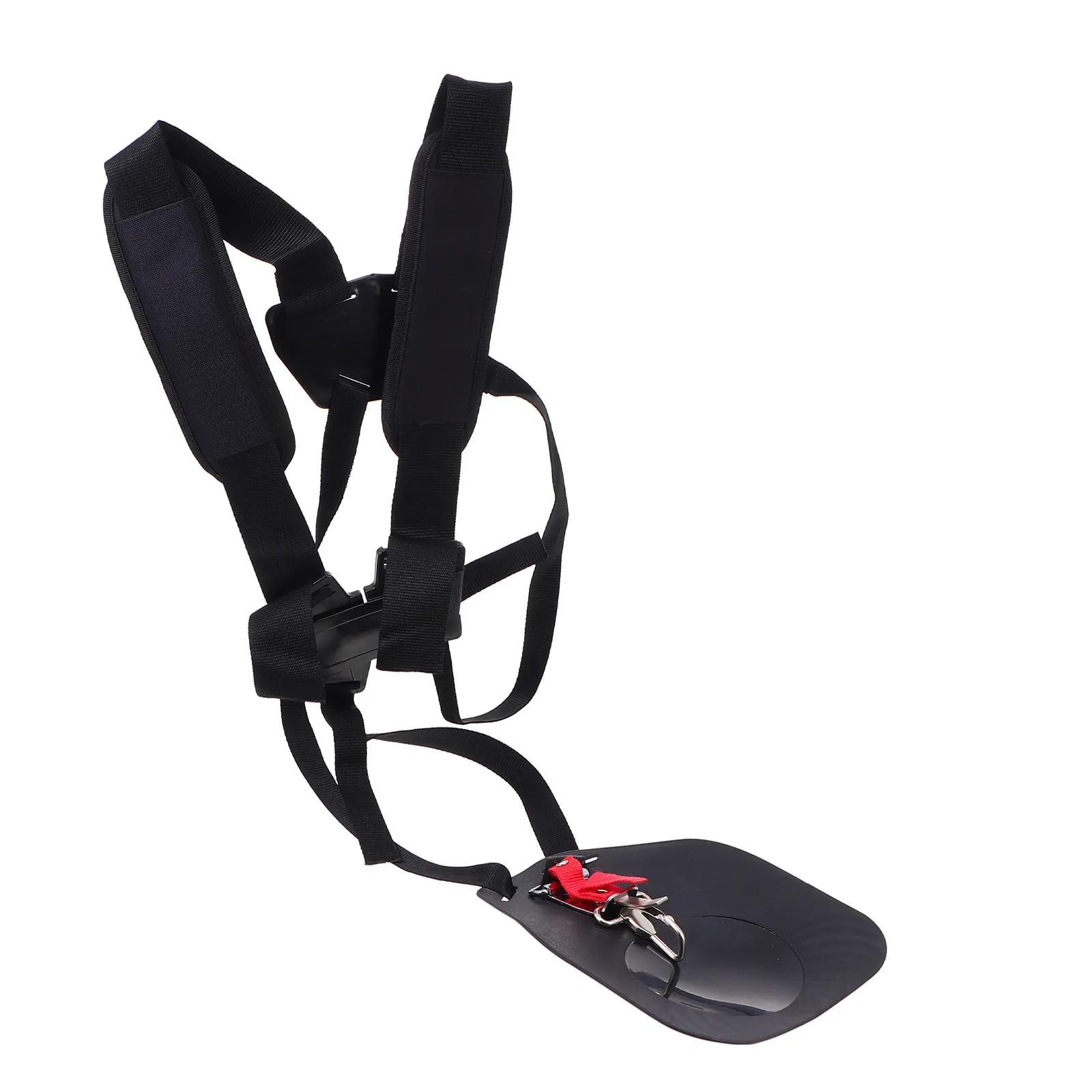 1-個の草刈り機ストラップ快適なステンレス鋼パッド入りハーネスベルト芝刈り機用ショルダーサポート手の手首の負担を軽減します