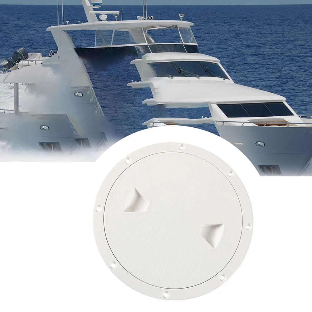 8 inch Hatch White Round Non Slip Inspection Hatch w/Detachable Cover for Marine Boat Yacht