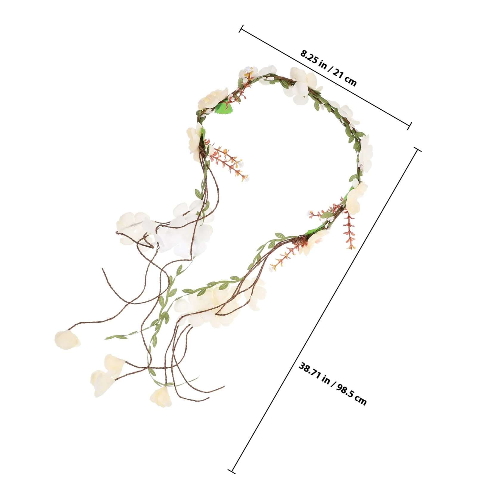 الأزهار جارلاند عقال الزفاف رباط شعر تقليد زهرة فتاة خوذة حفلة عطلة صور الدعامة زهرة عقال