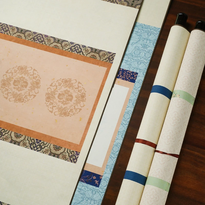 Blank Wax Print Xuan Paper Scroll Half Raw Half Cooked for Calligraphy Competition Custom Painting Printing Decoupage Chinese